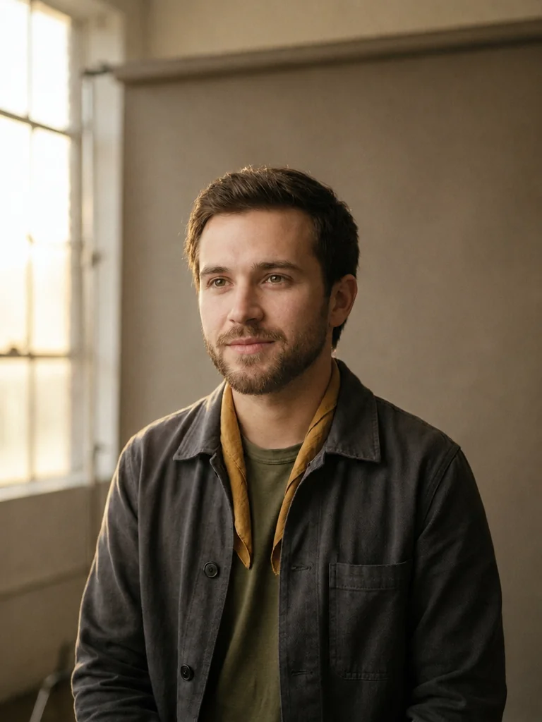 A studio portrait, then the same photo with a new face after Face Swap